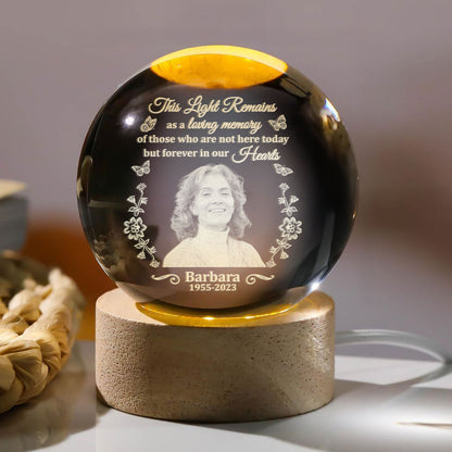 You Are Forever In Our Hearts - Personalized Crystal Ball Night Light