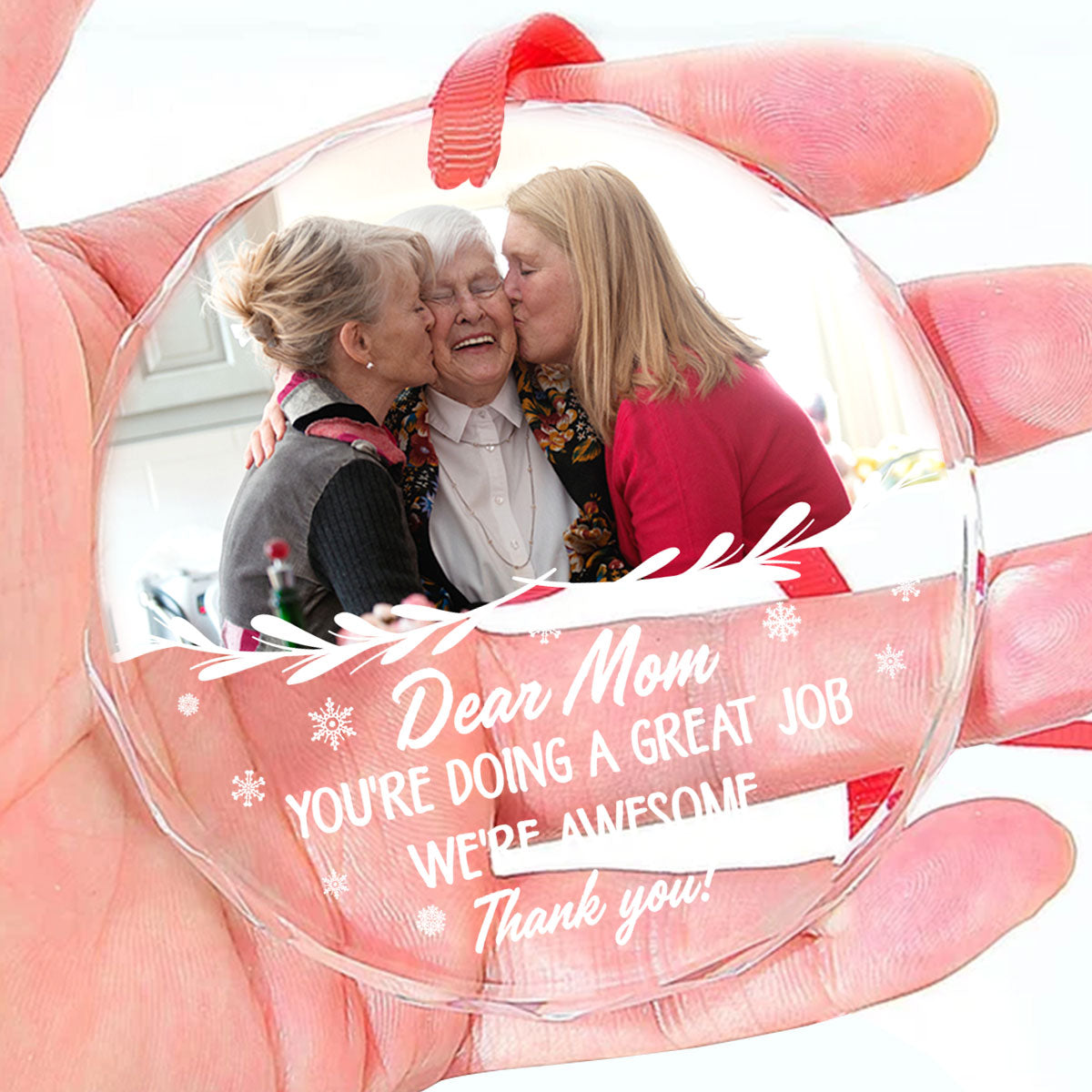 Gift For Parents Great Job We're Awesome Thank You - Personalized Custom Glass Ornament FCURGOPLEHA2866D