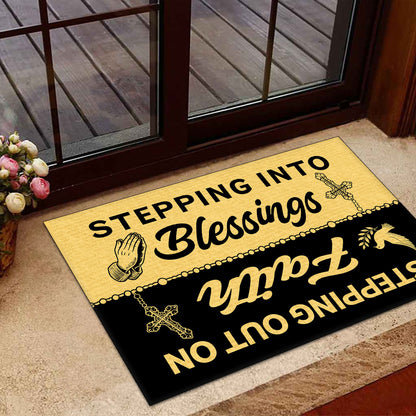 Stepping Into Blessings, Stepping Out On Faith - Doormat