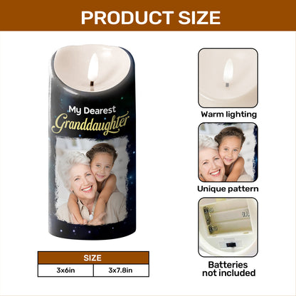 My Dearest Granddaughter, Grandson I Pray You Are Safe - Personalized Flameless LED Candle