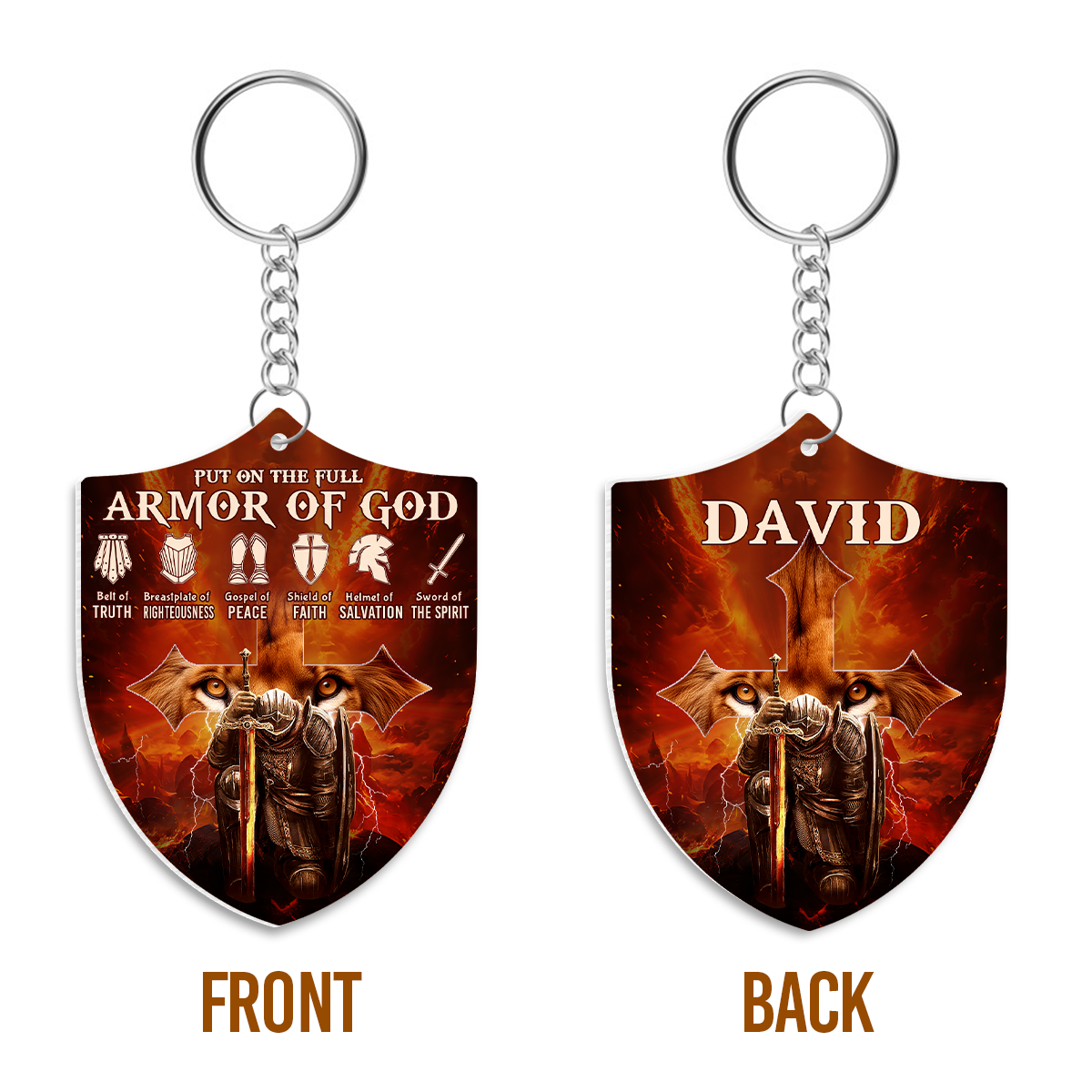 Armor Of God - Personalized Acrylic Keychain