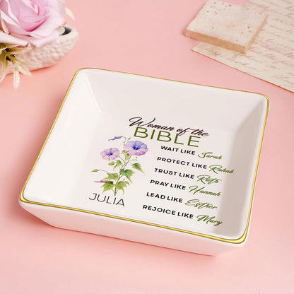 Woman Of God Bible - Personalized Jewelry Dish FCJDLEHA1916L