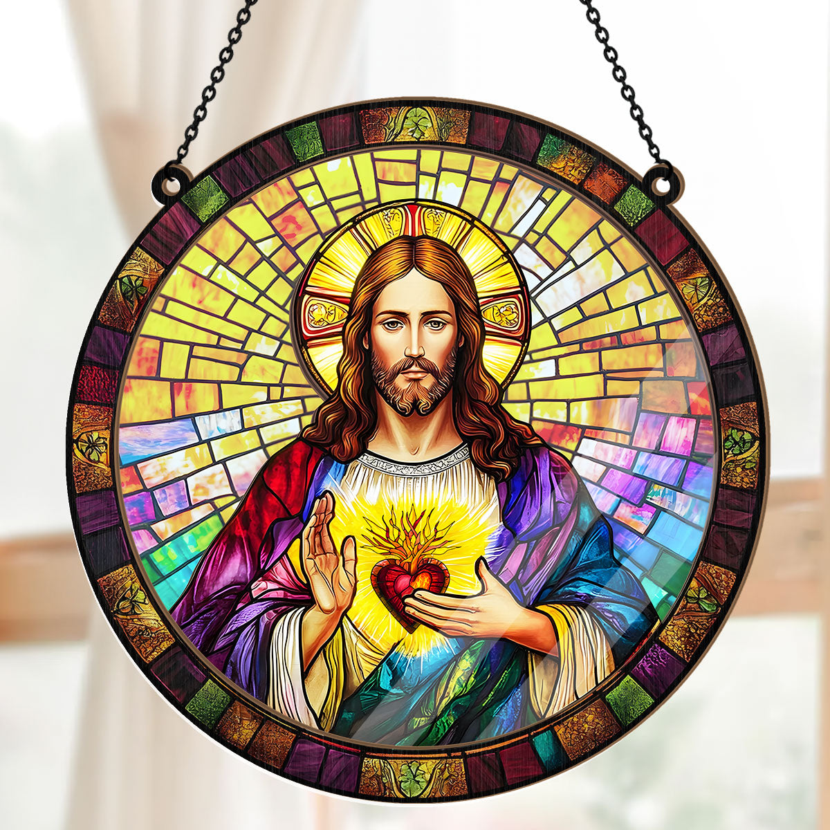 Sacred Heart Of Jesus -  Window Hanging Suncatcher