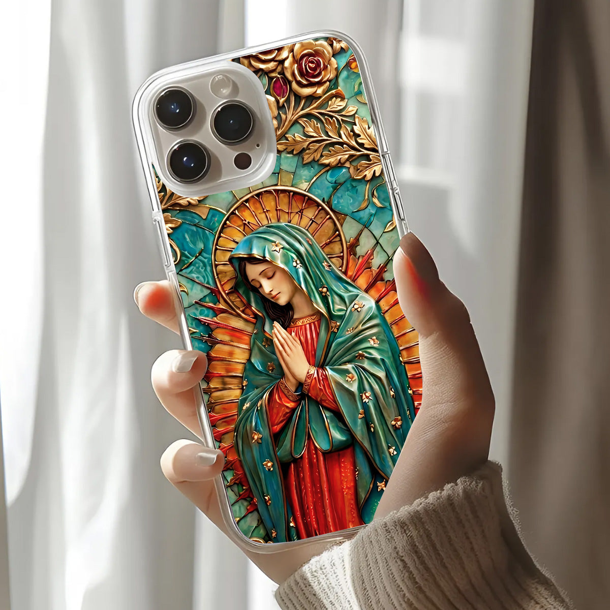 Our Lady Of Guadalupe -  Clear Silicone Phone Case