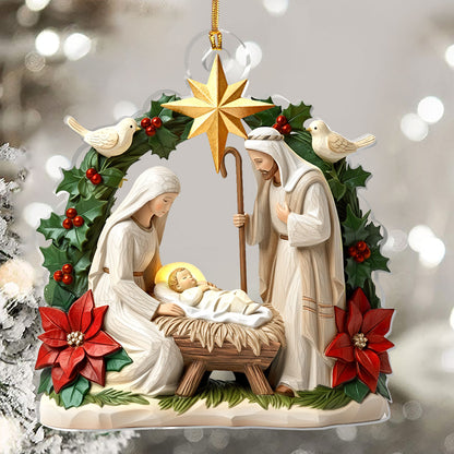 Ivory Blessing Jesus Is The Reason -  1-Layer Acrylic Ornament