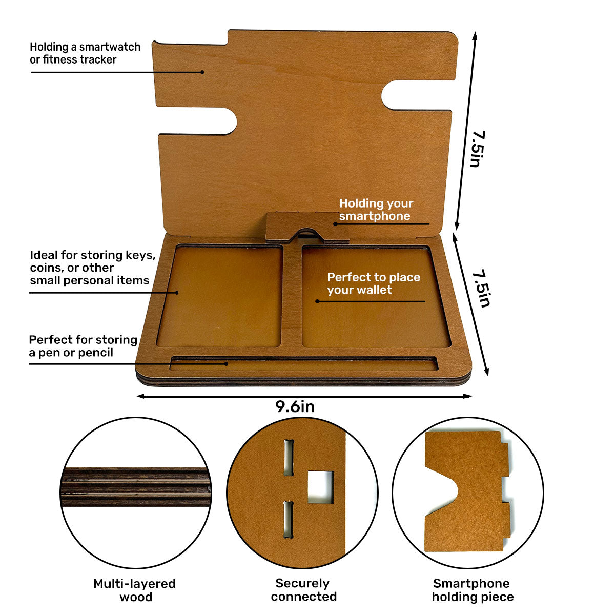 Equipped By Faith - Personalized Wooden Docking Station