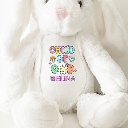 A Child Of God - Personalized Stuffed Bunny