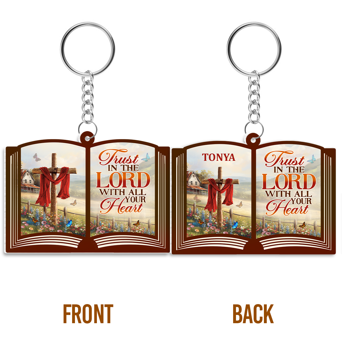 Trust In The Lord - Personalized Acrylic Keychain