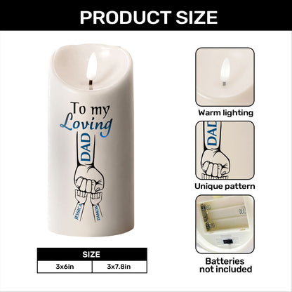 To My Loving Dad Grandpa Uncle - Personalized Flameless LED Candle