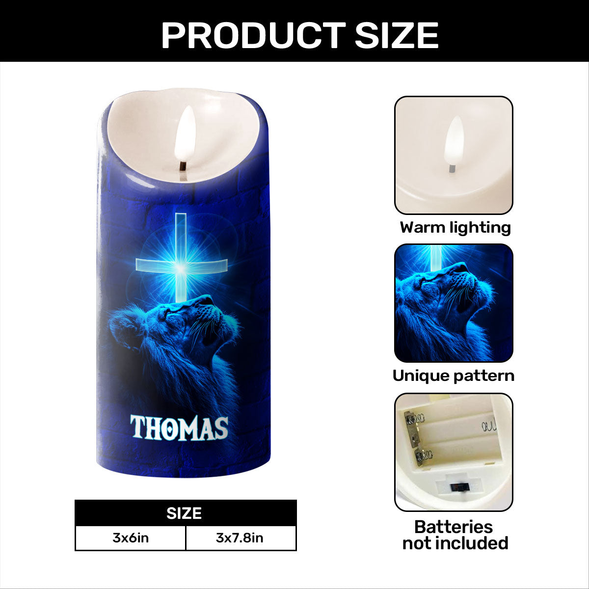 Even In The Darkness I See His Light - Personalized Flameless LED Candle