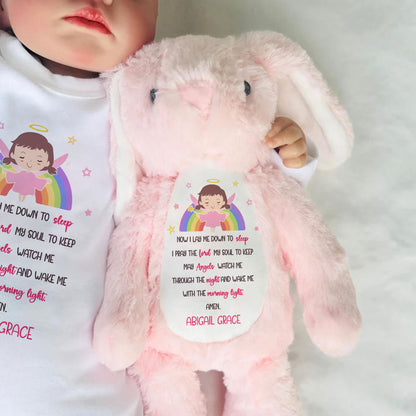 Children's Prayer - Personalized Stuffed Bunny