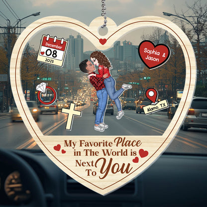 Next To You - Personalized Car Shaker Ornament