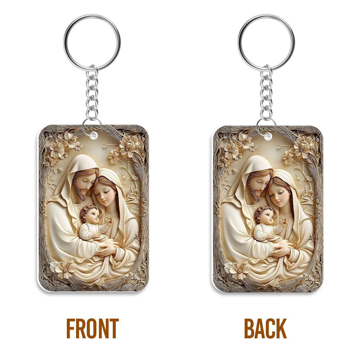 Vintage Inspired Holy Family - Acrylic Keychain