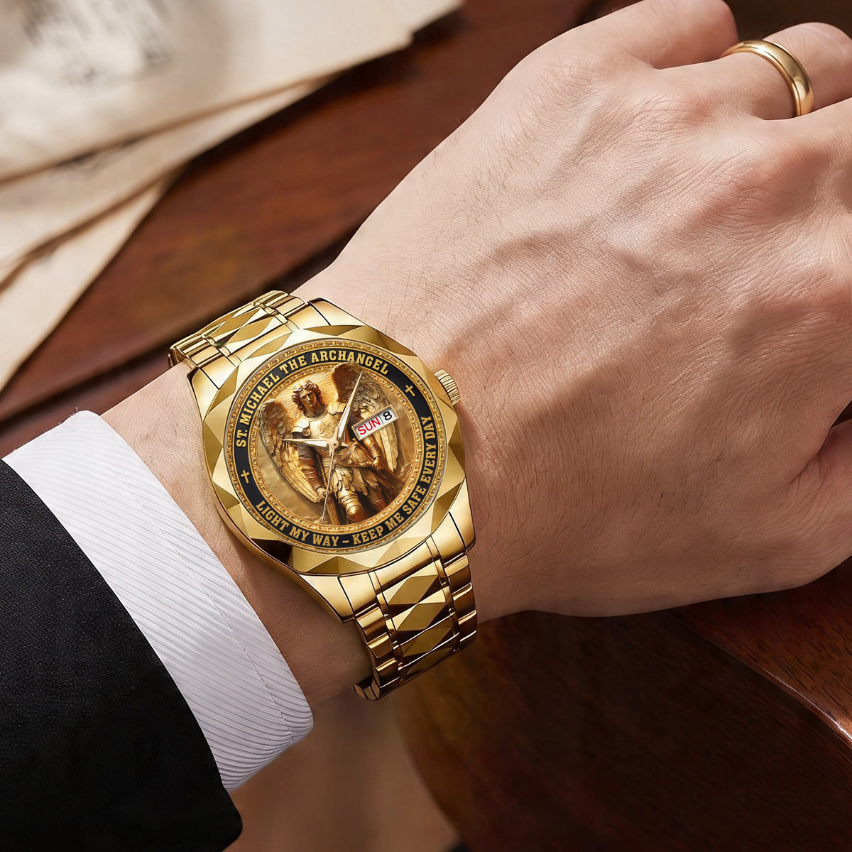Archangel Michael Heaven’s Guardian -  Men's Wrist Watch