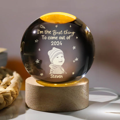 I'm The Best Things To Come Out Baby - Personalized Wooden Base Crystal Lamp