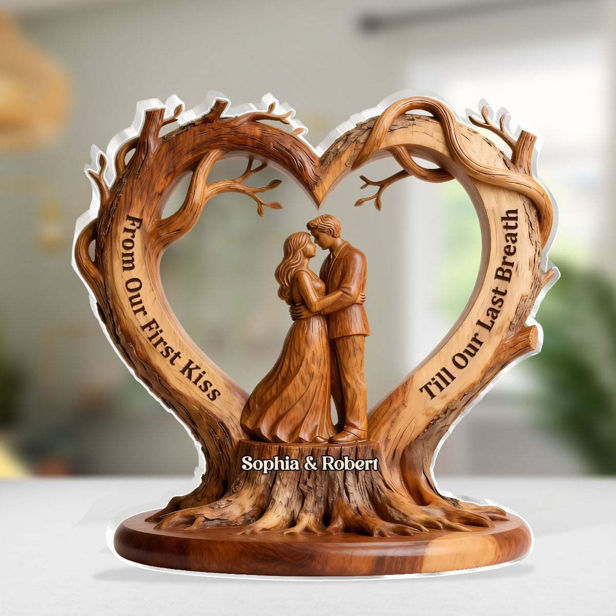 Ever After Rooted Heart - Personalized Custom Shaped Acrylic Plaque