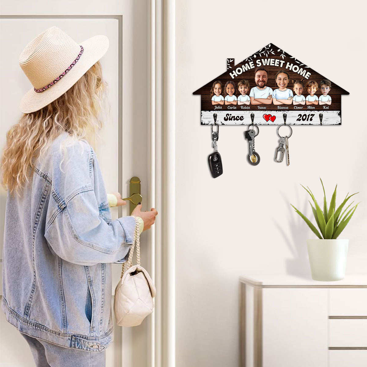 Home Sweet Home - Personalized Key Holder FCUWKHCSPH900T