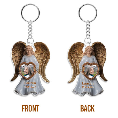 On Angel’s Wings - Personalized Acrylic Keychain