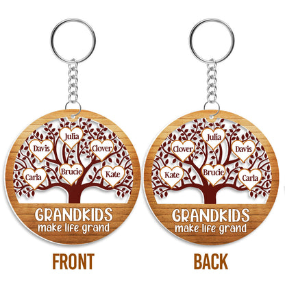 Grandkids Make Life Grand - Personalized Acrylic Keychain