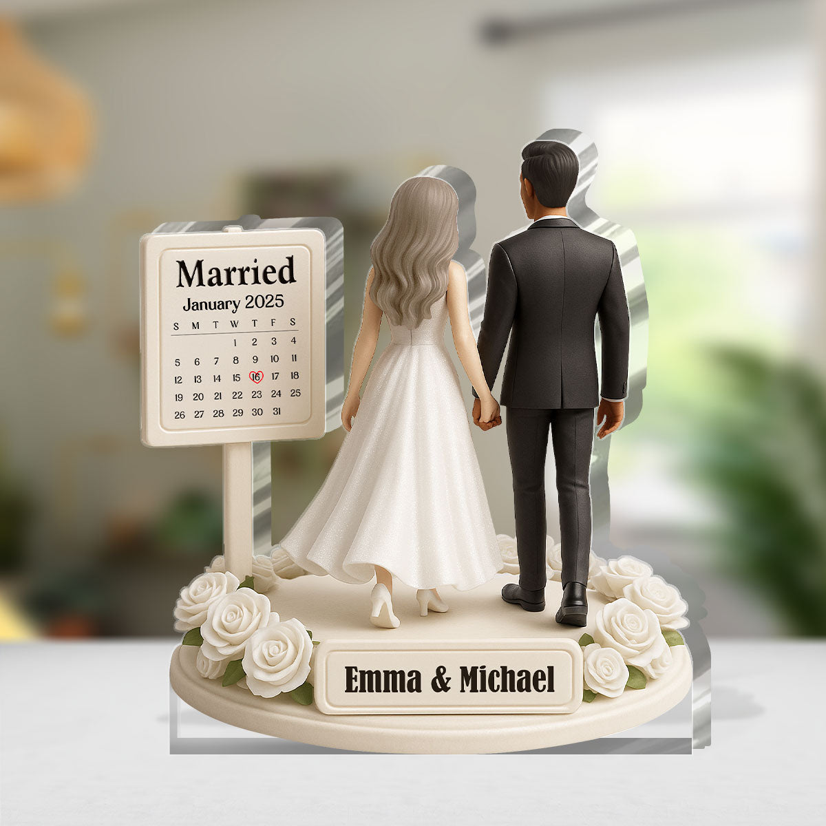 From This Day Forward - Personalized Custom Shaped Squared Acrylic Plaque