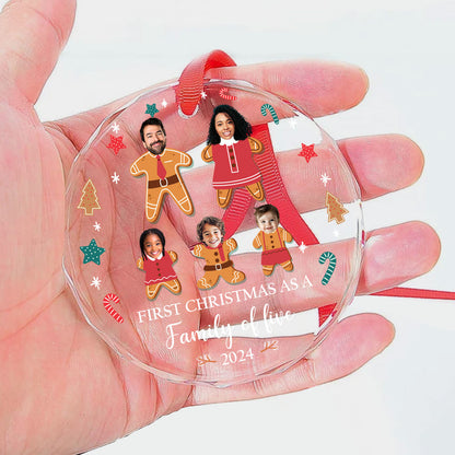 First Christmas - Personalized Custom Glass Ornament FCURGOPLEHA2185TA