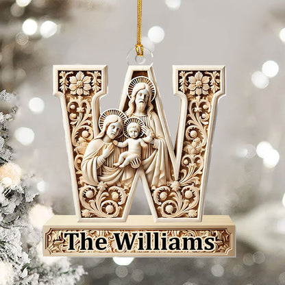 Nativity Family - Personalized 1-Layer Acrylic Ornament