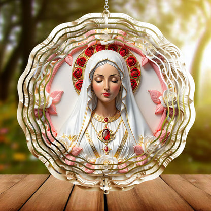 Sacred Heart Virgin Mary - Personalized Wind Spinners