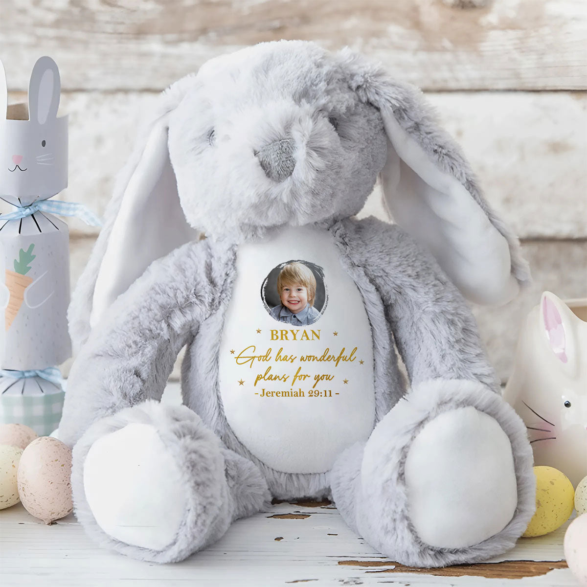 God's Promises For Kids - Personalized Stuffed Bunny