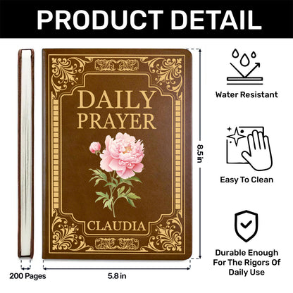 Daily Prayer - Personalized Leather Cover Notebook