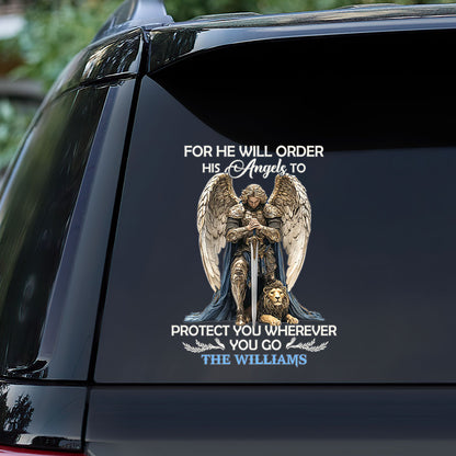 Protected By Sacred Archangel Michael - Personalized Sticker