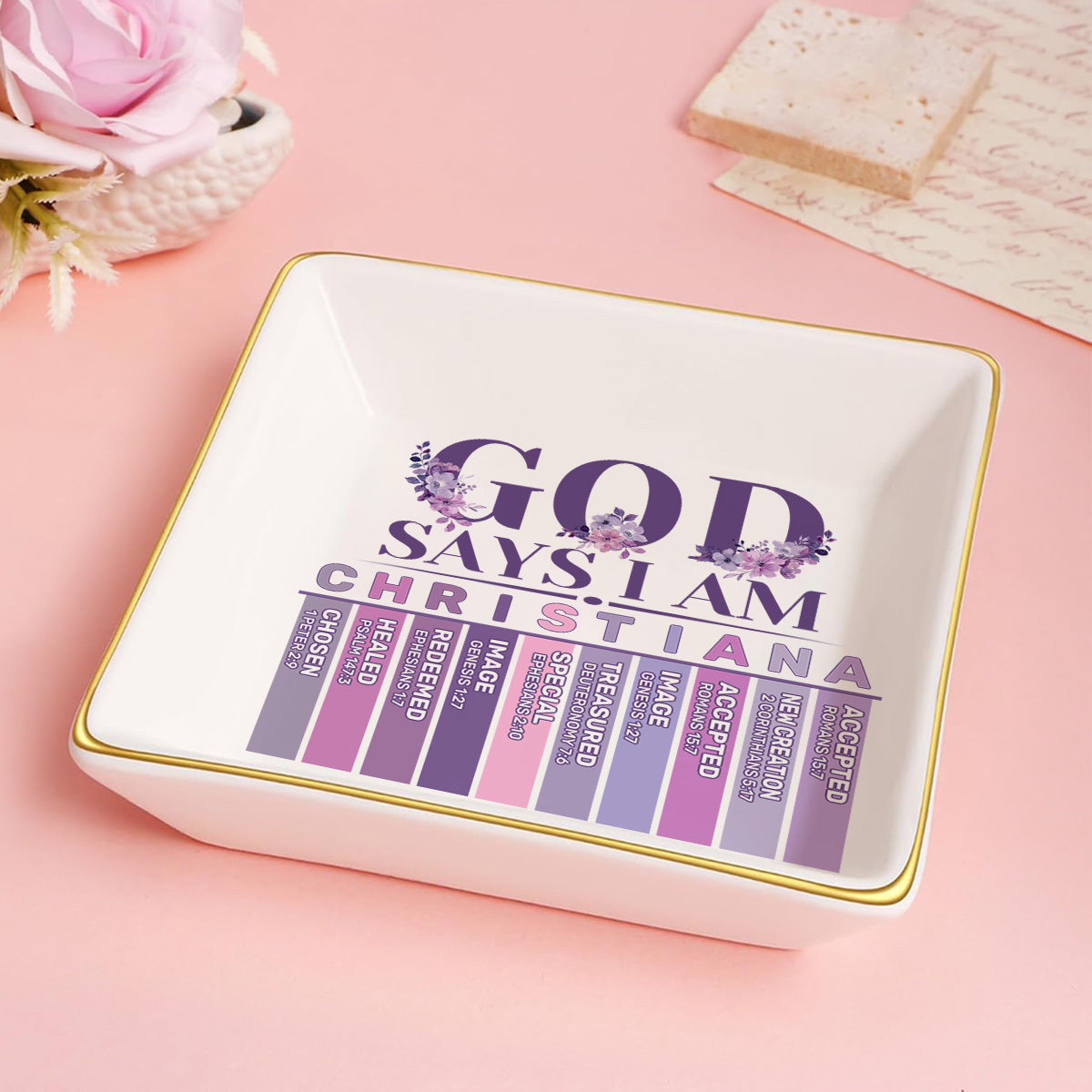 God Says I Am - Personalized Jewelry Dish FCJDNUTN1871D