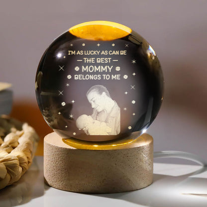 Best Mom Baby  - Personalized Crystal Ball Night Light
