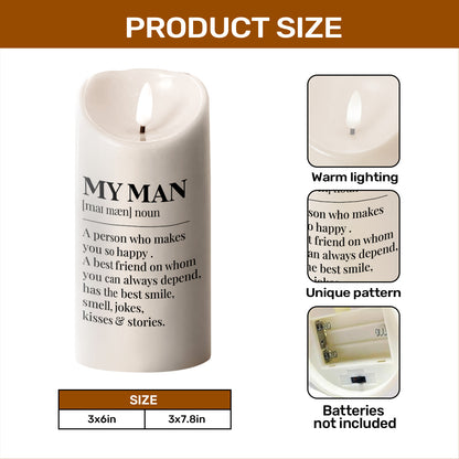 My Man - Personalized Flameless LED Candle