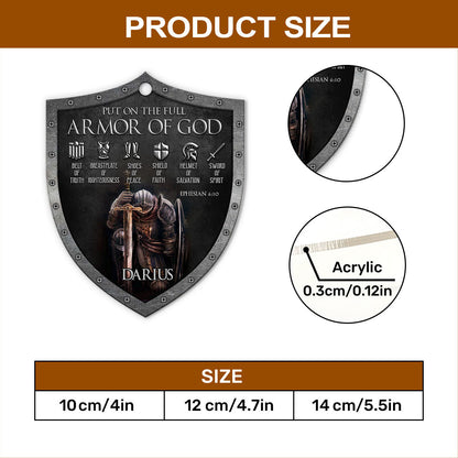 Put On The Full Armor Of God - Personalized 1-Side Acrylic Ornament