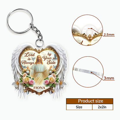 Lord Is By Your Side, Through Your Travels - Personalized Acrylic Keychain