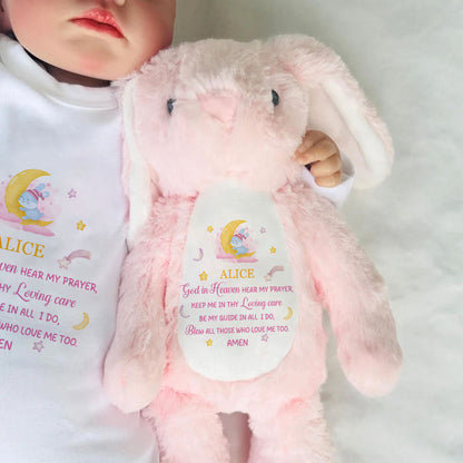 Kid's Prayers Everyday - Personalized Stuffed Bunny