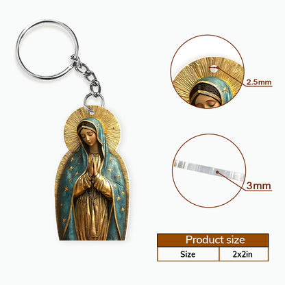 Vintage Style Virgin Mary - Acrylic Keychain