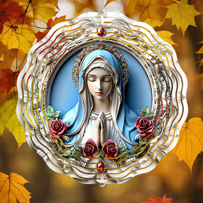 Sacred Heart Virgin Mary - Personalized Wind Spinners