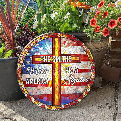 Make America Pray Again - Personalized Wooden Sign