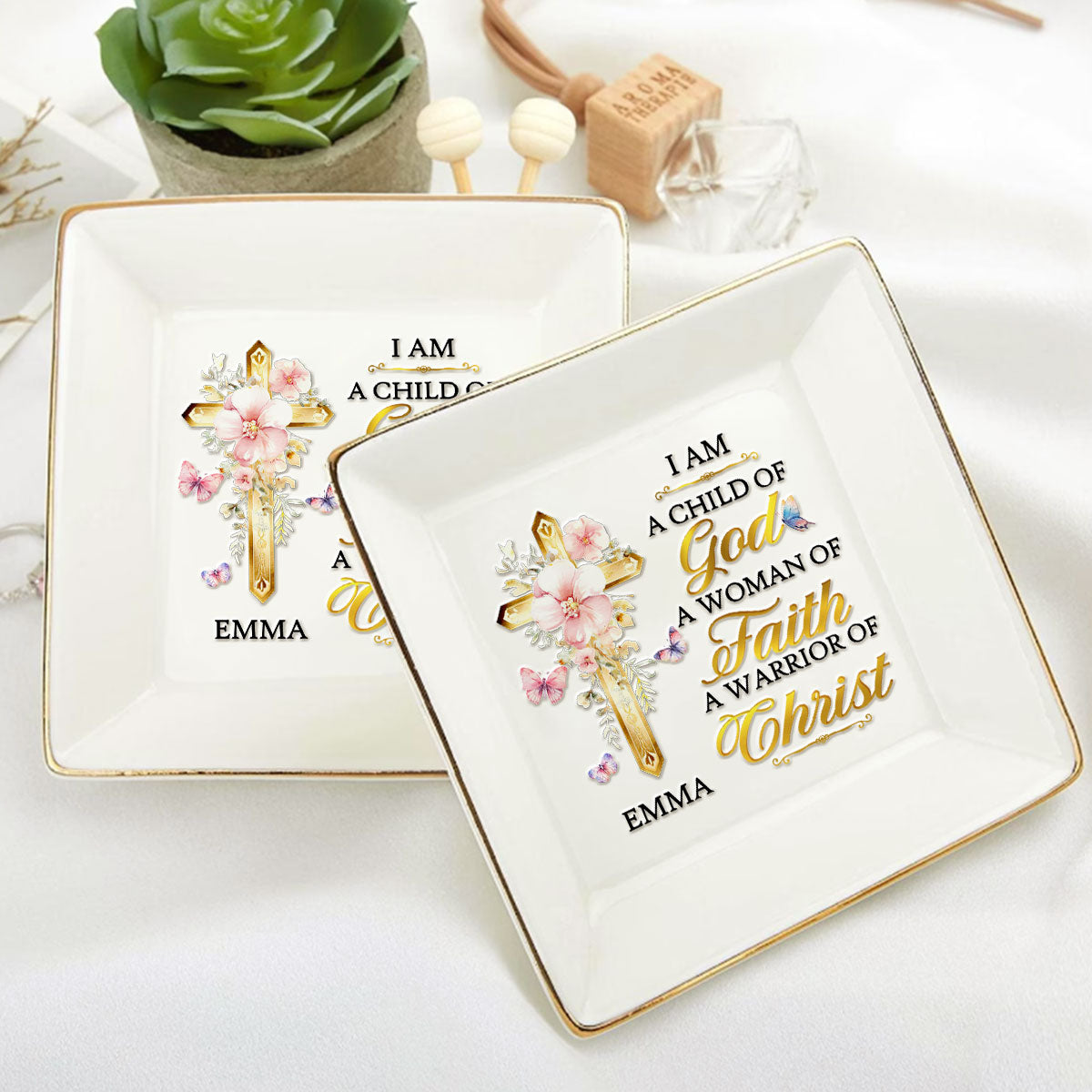 I'm A Child Of God A Woman Of Faith - Personalized Jewelry Dish