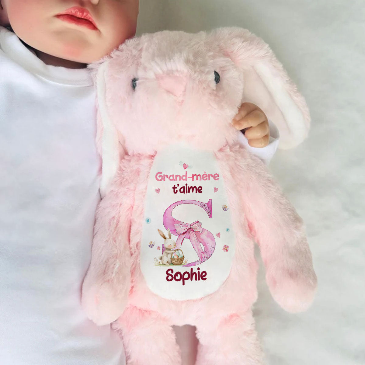 Grand-mère T'aime - Personalized Stuffed Bunny