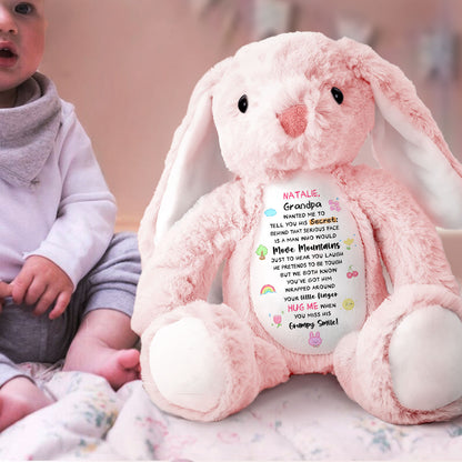 Grandpa Wants To Tell You - Personalized Stuffed Bunny