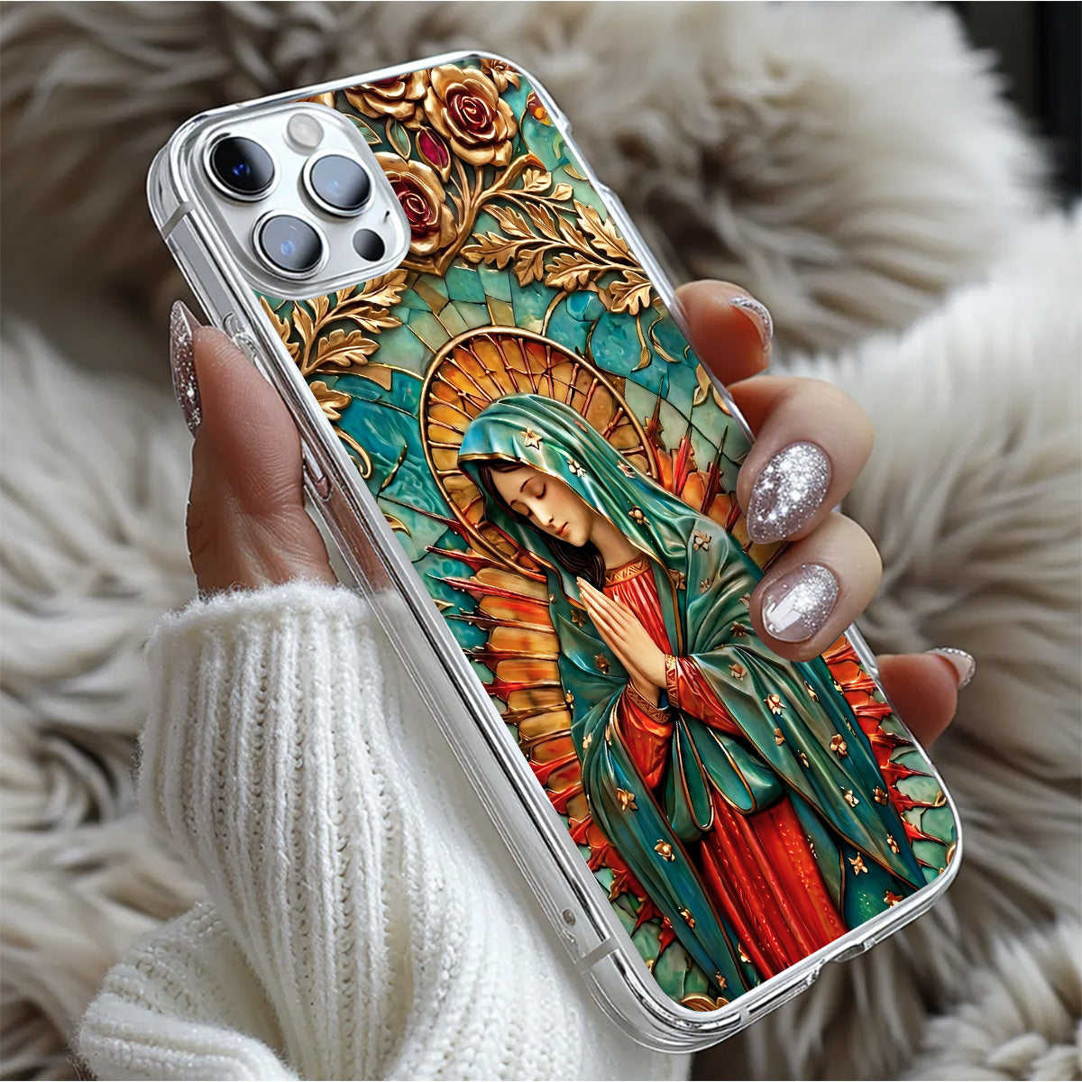 Our Lady Of Guadalupe -  Clear Silicone Phone Case