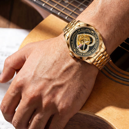 Blessed Road Led To You - Personalized Men's Wrist Watch