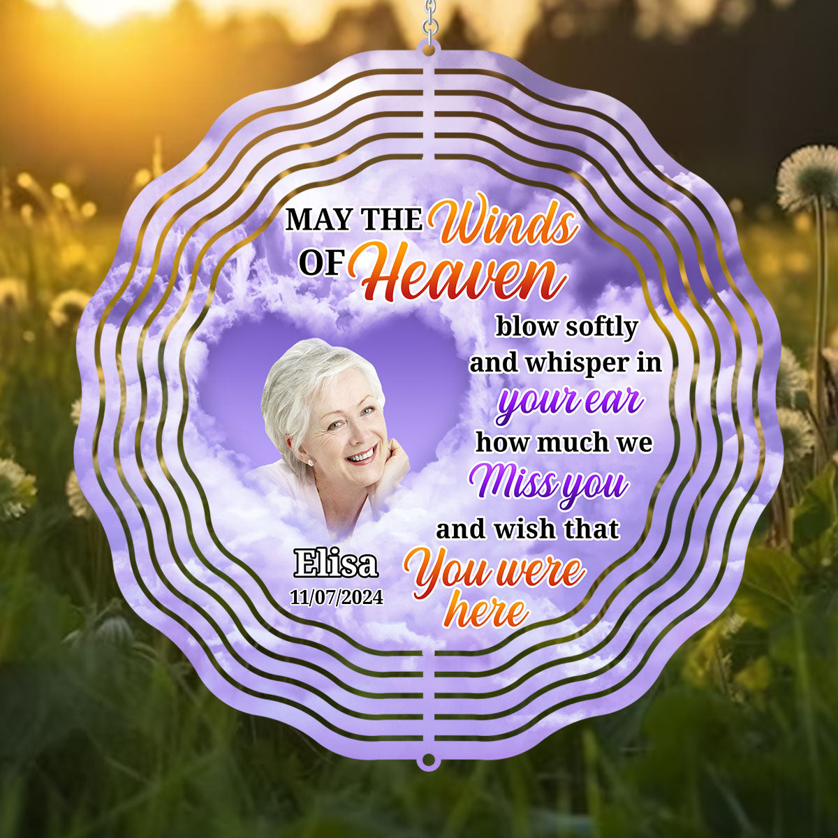 May The Winds Of Heaven Blow Softly - Personalized Wind Spinners