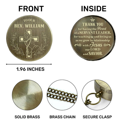 With Gratitude To Our Shepherd - Personalized Compass
