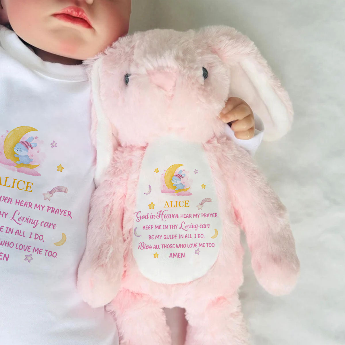 Kid's Prayers Everyday - Personalized Stuffed Bunny