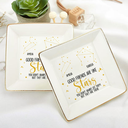 Good Friends Are Like Stars - Personalized Jewelry Dish FCJDLETN1876M