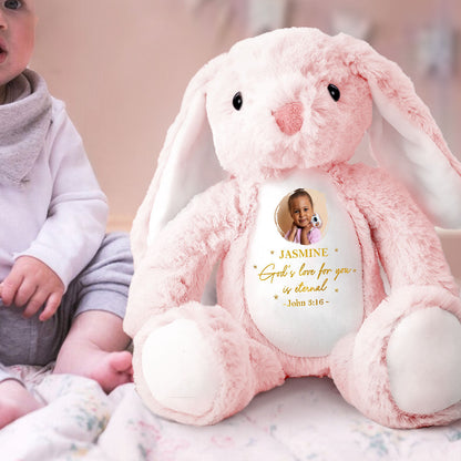 God's Promises For Kids - Personalized Stuffed Bunny