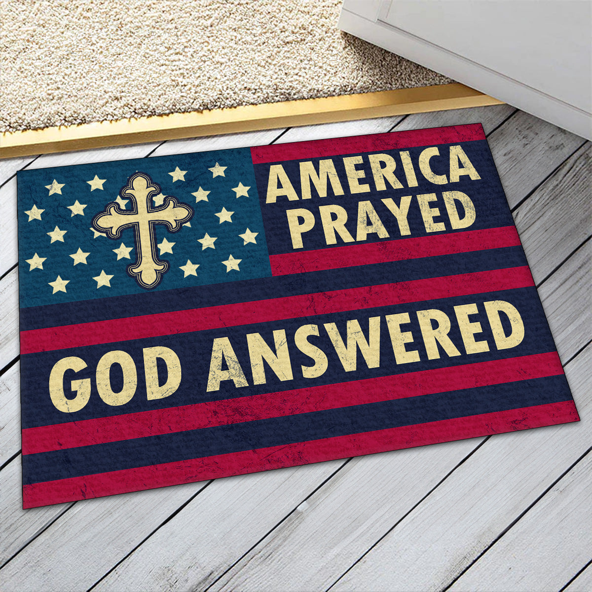 America Prayed God Answered - Doormat